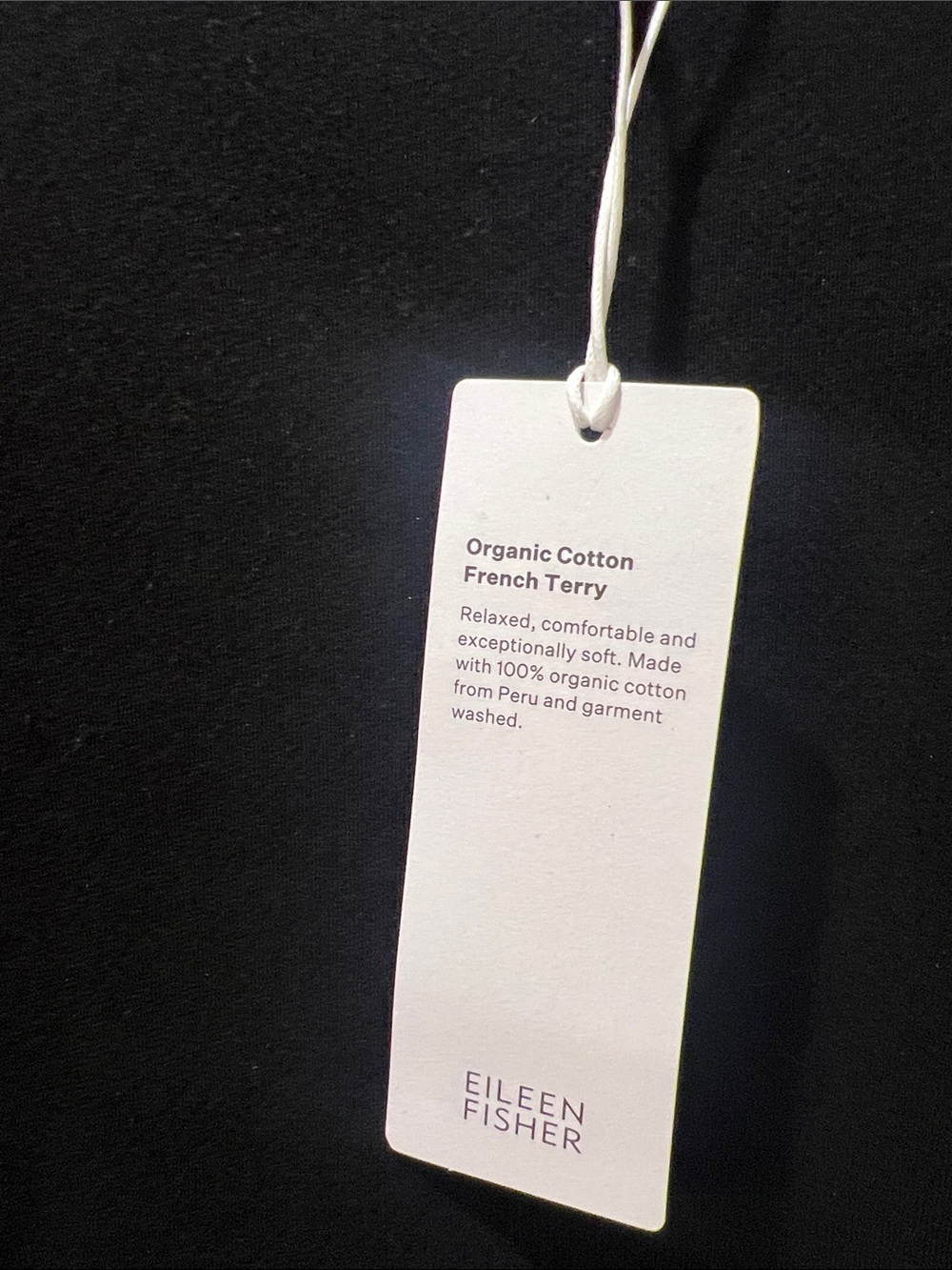 Eileen Fisher Black funnel neck square top - Picture 2 of 6